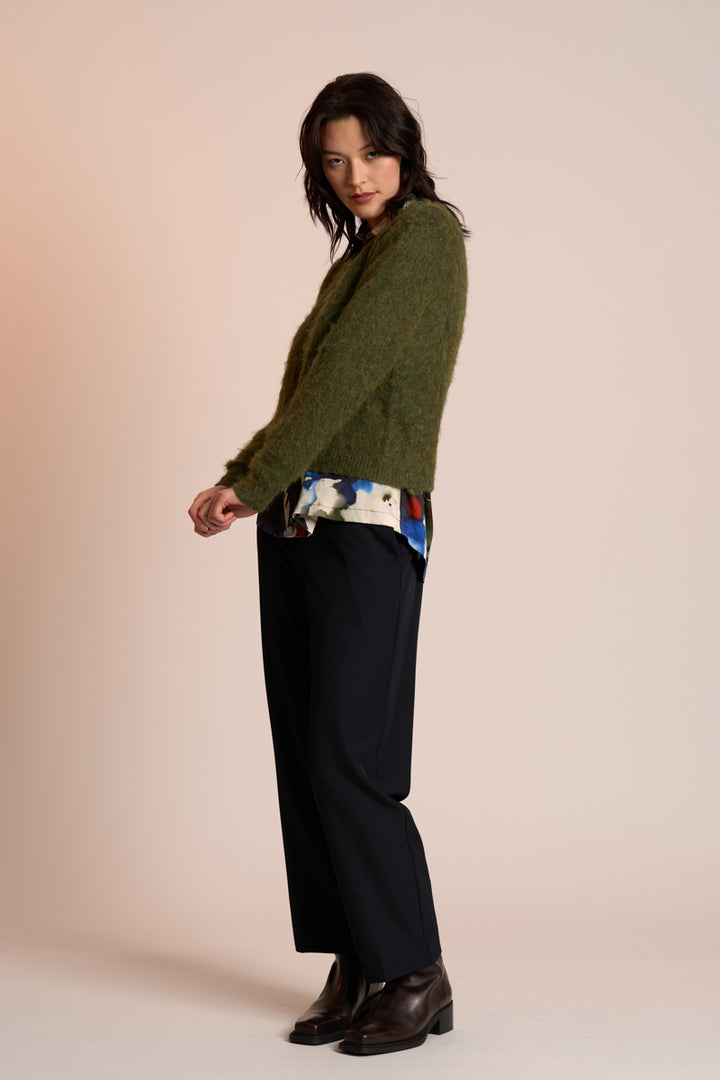 Neris | Fluff Piece Jumper - Moss