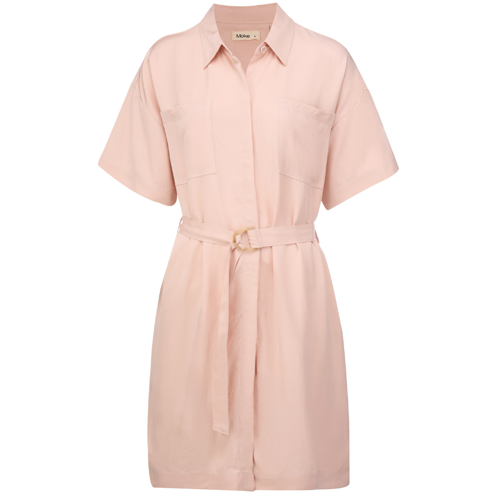 Moke | Cora Shirt Dress - Dusty Rose