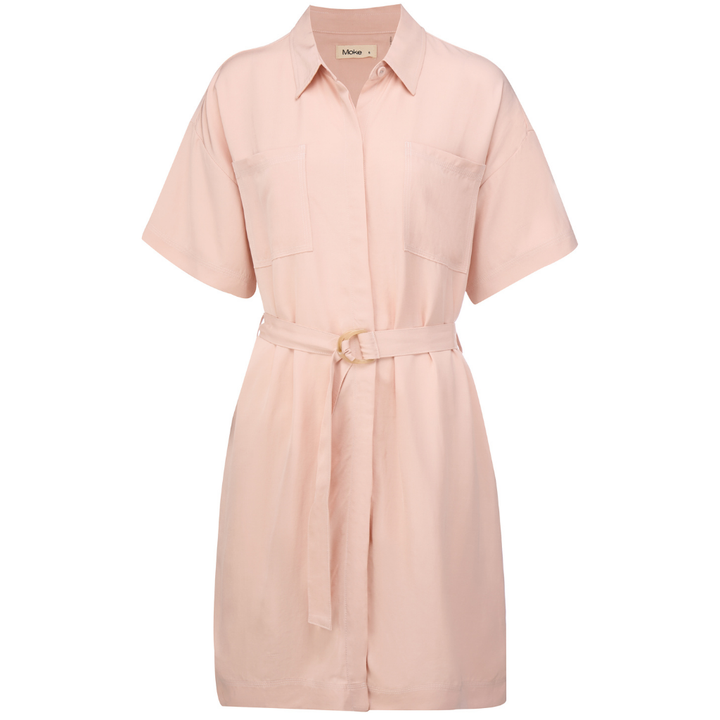 Moke | Cora Shirt Dress - Dusty Rose