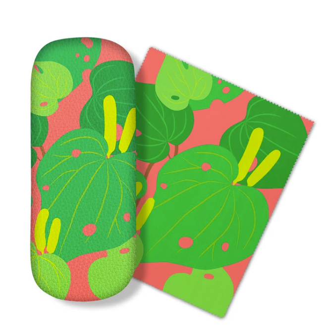 Bright Kawakawa Glasses Case