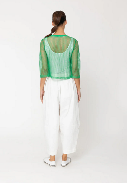 Two by Two | Arrow Mesh Top - Green