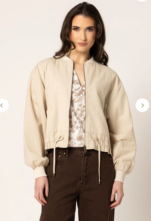 Keen Bomber Jacket - Oatmeal Linen