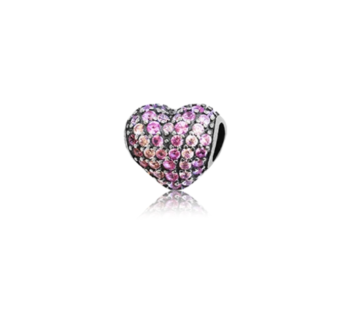 Charm Heart of Courage cz