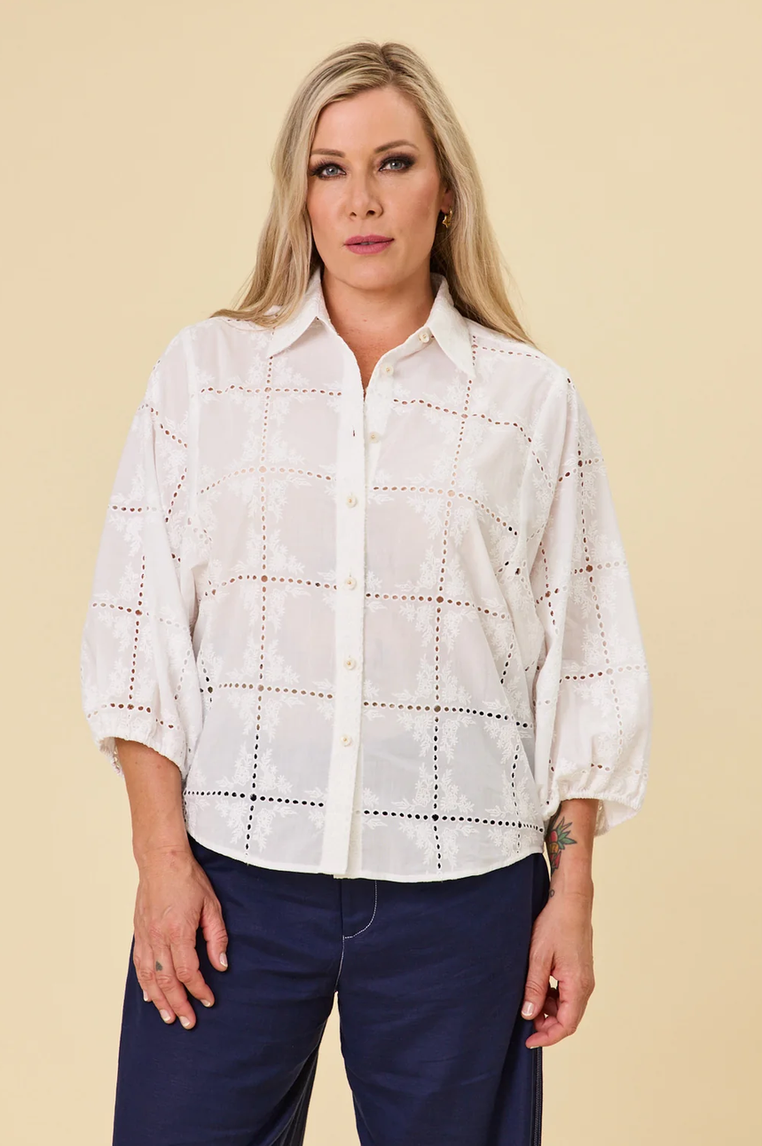 Belle Blouse - Coconut