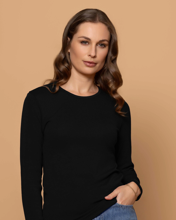 Harper Crew Long Sleeve - Black