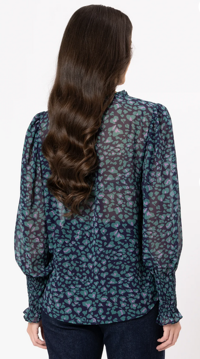 Seeking Lola | Byron Blouse - Navy Instinct