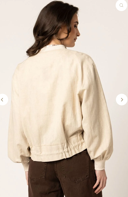 Keen Bomber Jacket - Oatmeal Linen