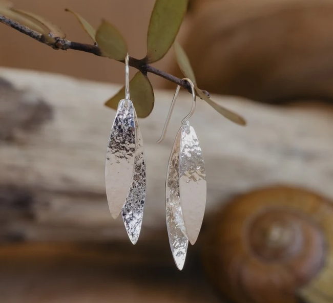 Kauri Leaves Drop Earring (Heritage)  - Stg Silver
