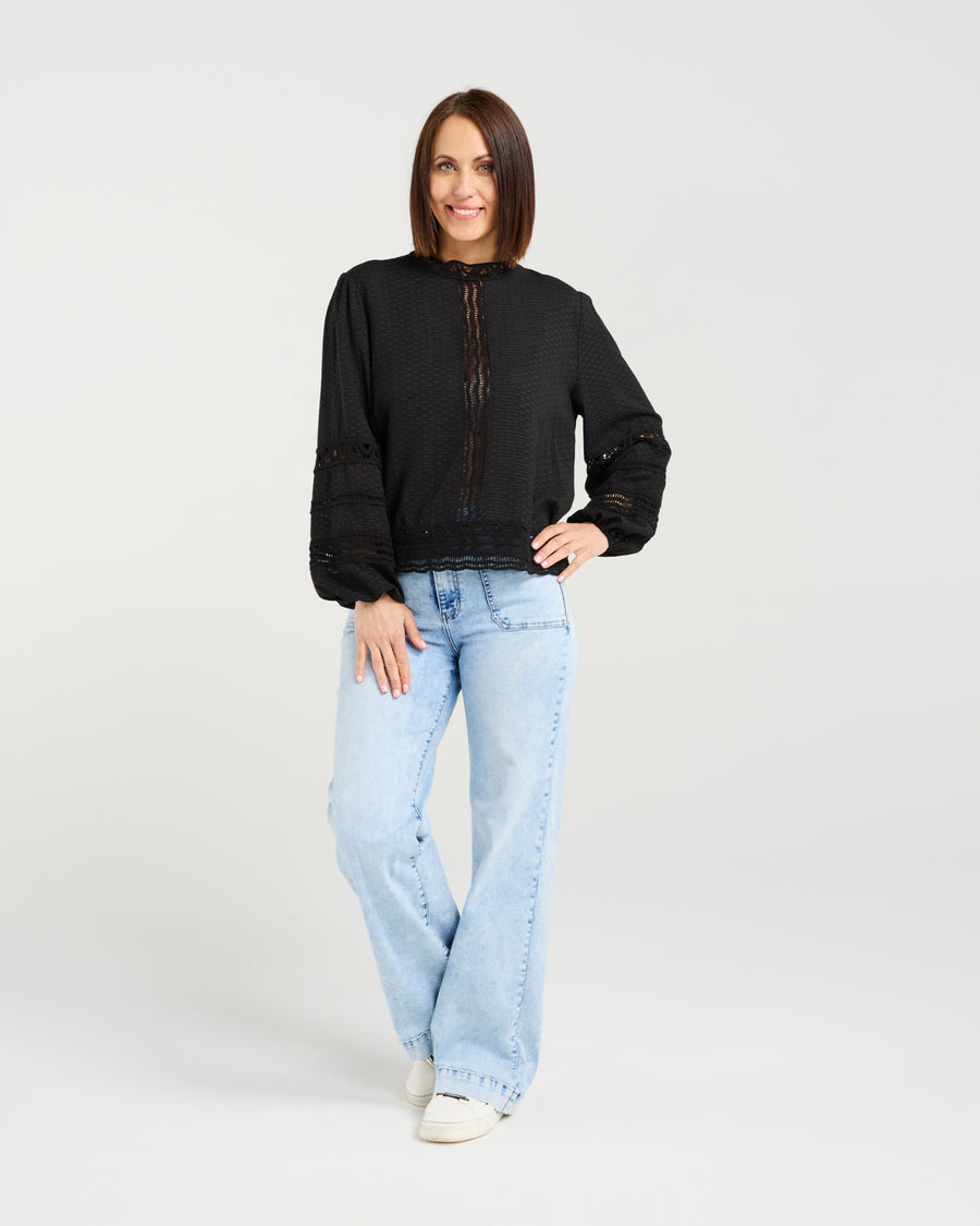 Seduce | Amira Top - Black - Front View