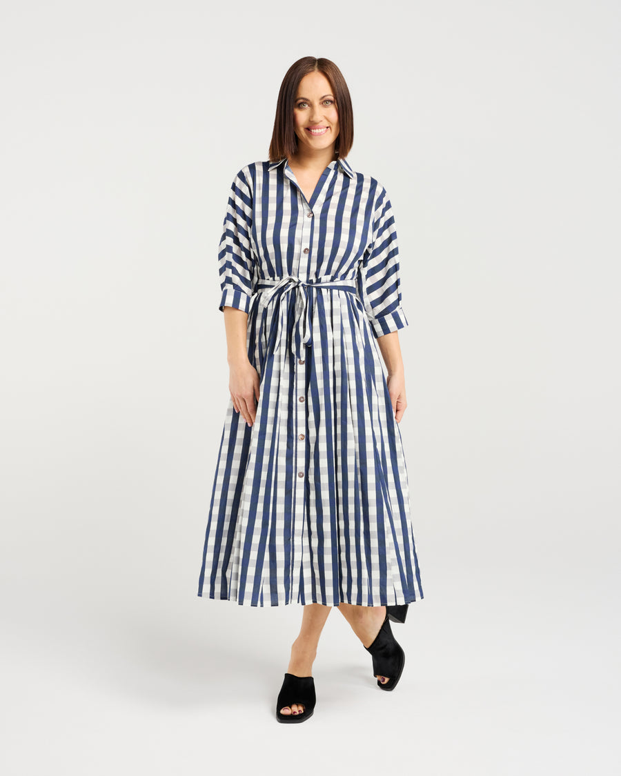 Seduce | Ava Dress - Ink - Front View