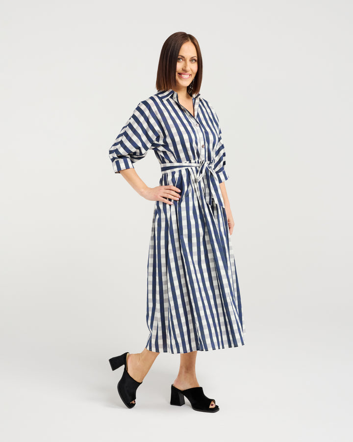 Seduce | Ava Dress - Ink - Side View