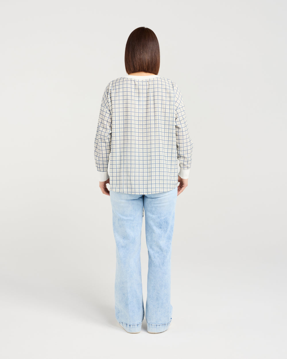 Seduce Isla Top - Blue Gridlock - Back View