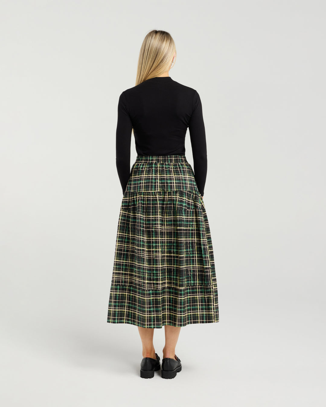 Seduce | Quin Skirt - Ashwood Tartan - Back View