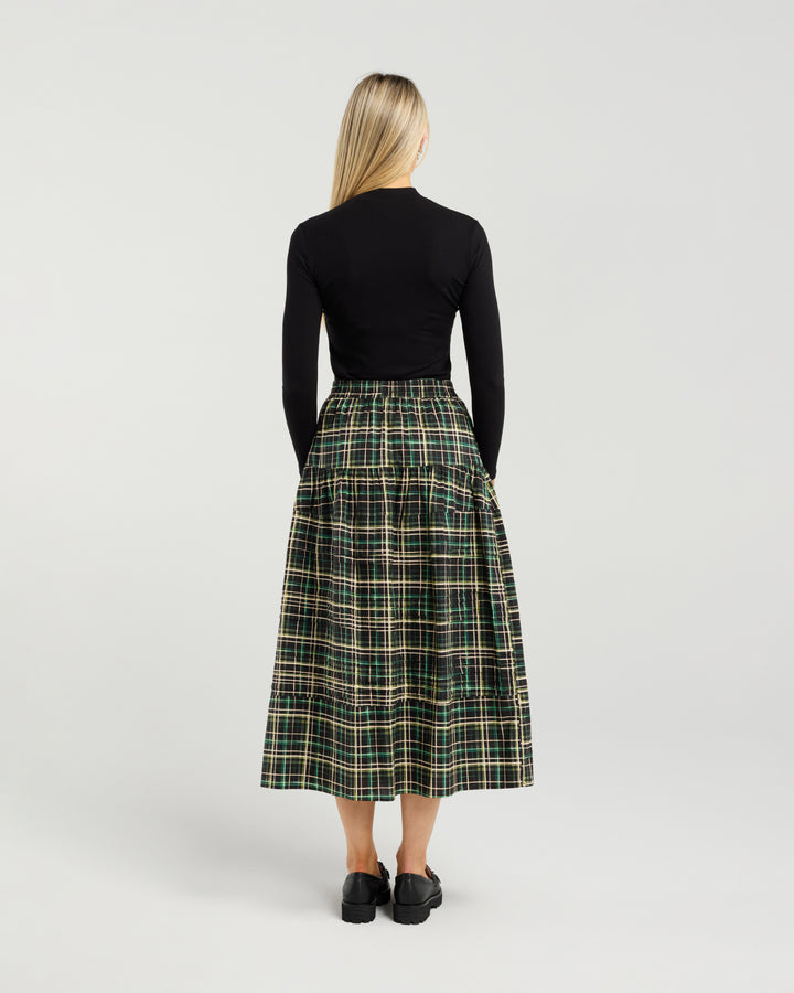 Seduce | Quin Skirt - Ashwood Tartan - Back View