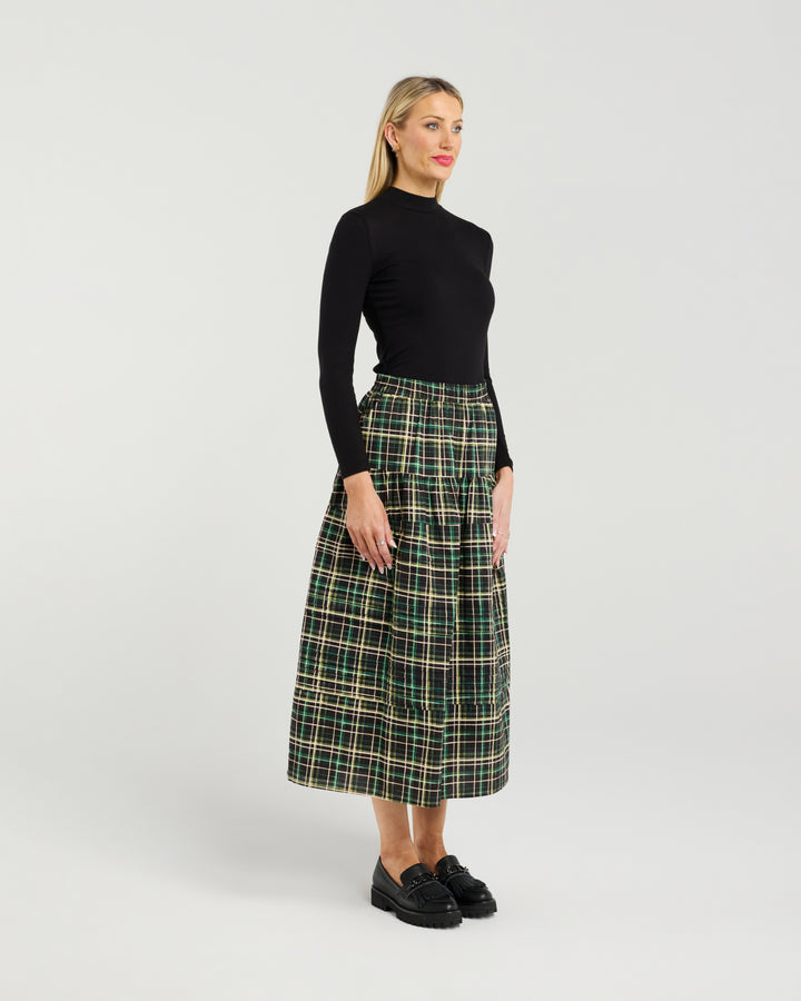Seduce | Quin Skirt - Ashwood Tartan - Side View