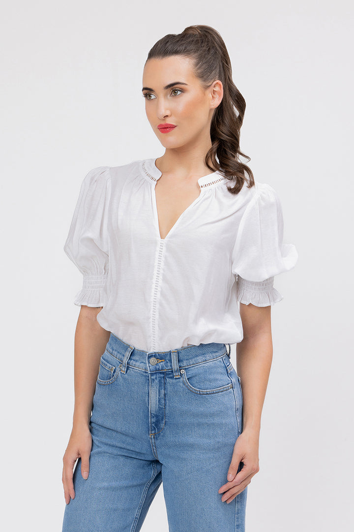 Seeking Lola | Addyson Top White Texture - Side Angle