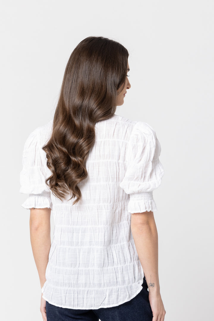 Seeking Lola | Butterfly Top - White - Back View