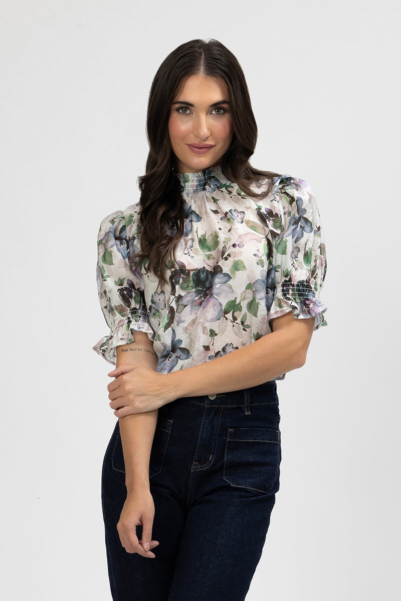 Seeking Lola | Notting Hill Top SS Water Bloom Front 2