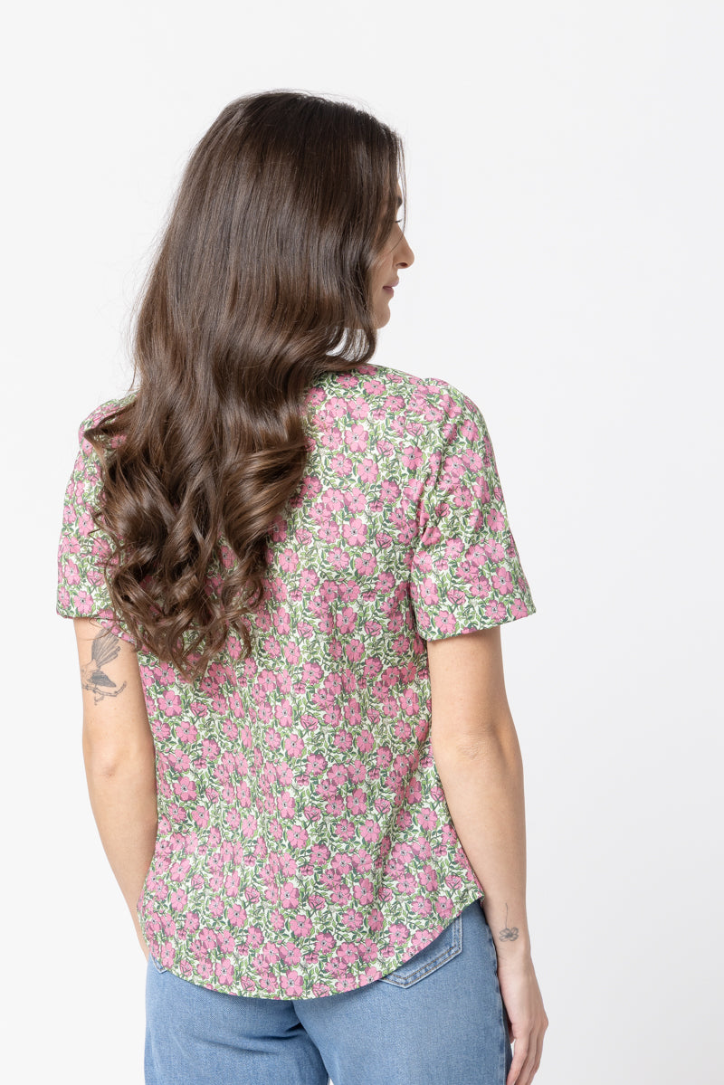 Seeking Lola | Relaxed Carefree Top - Rosemary - Back View