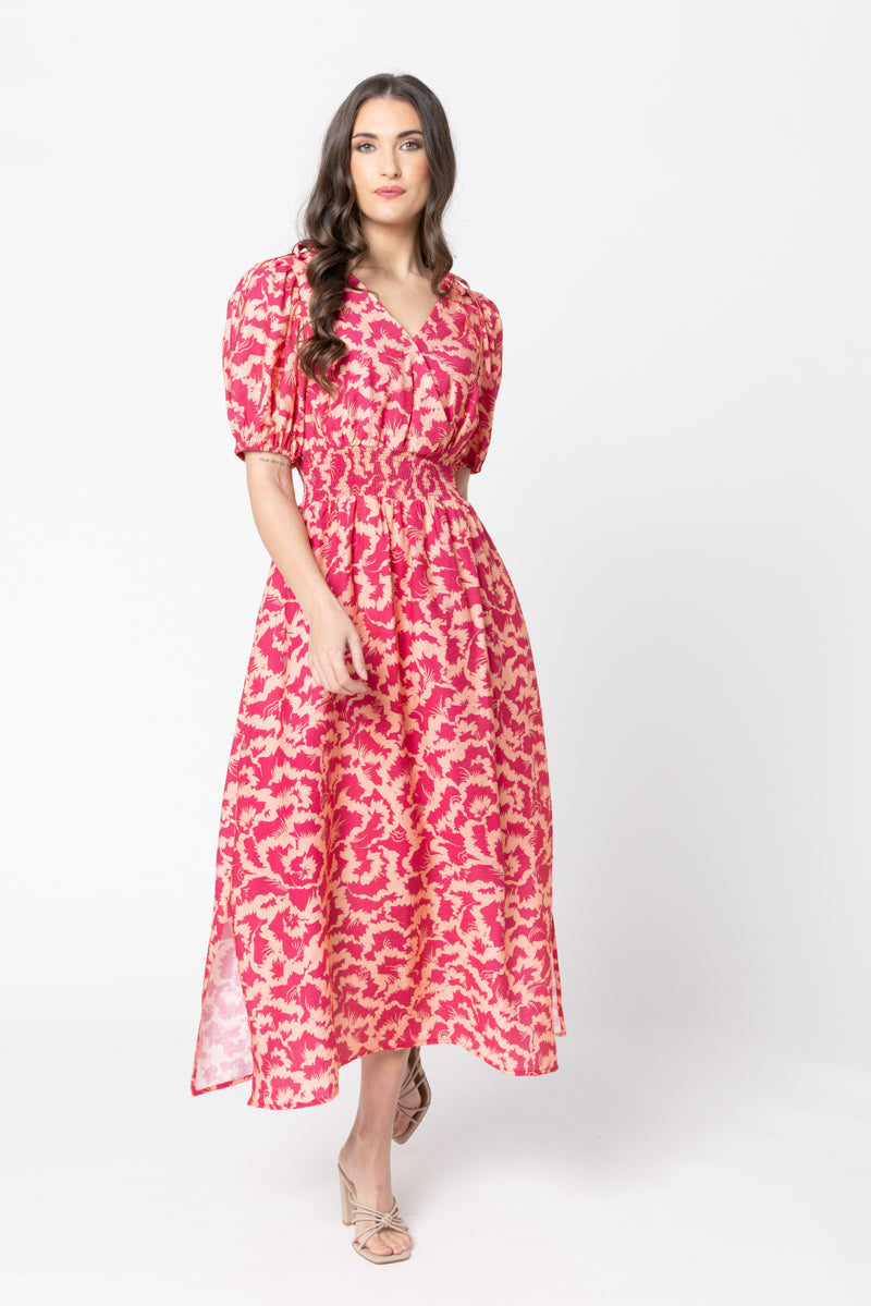 Seeking Lola | Skillfull SS Midi Dress - Rosette Burst