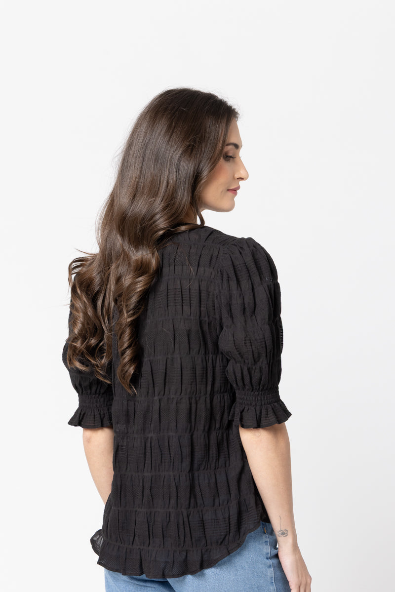 Seeking Lola | Black Butterfly Top - Back View