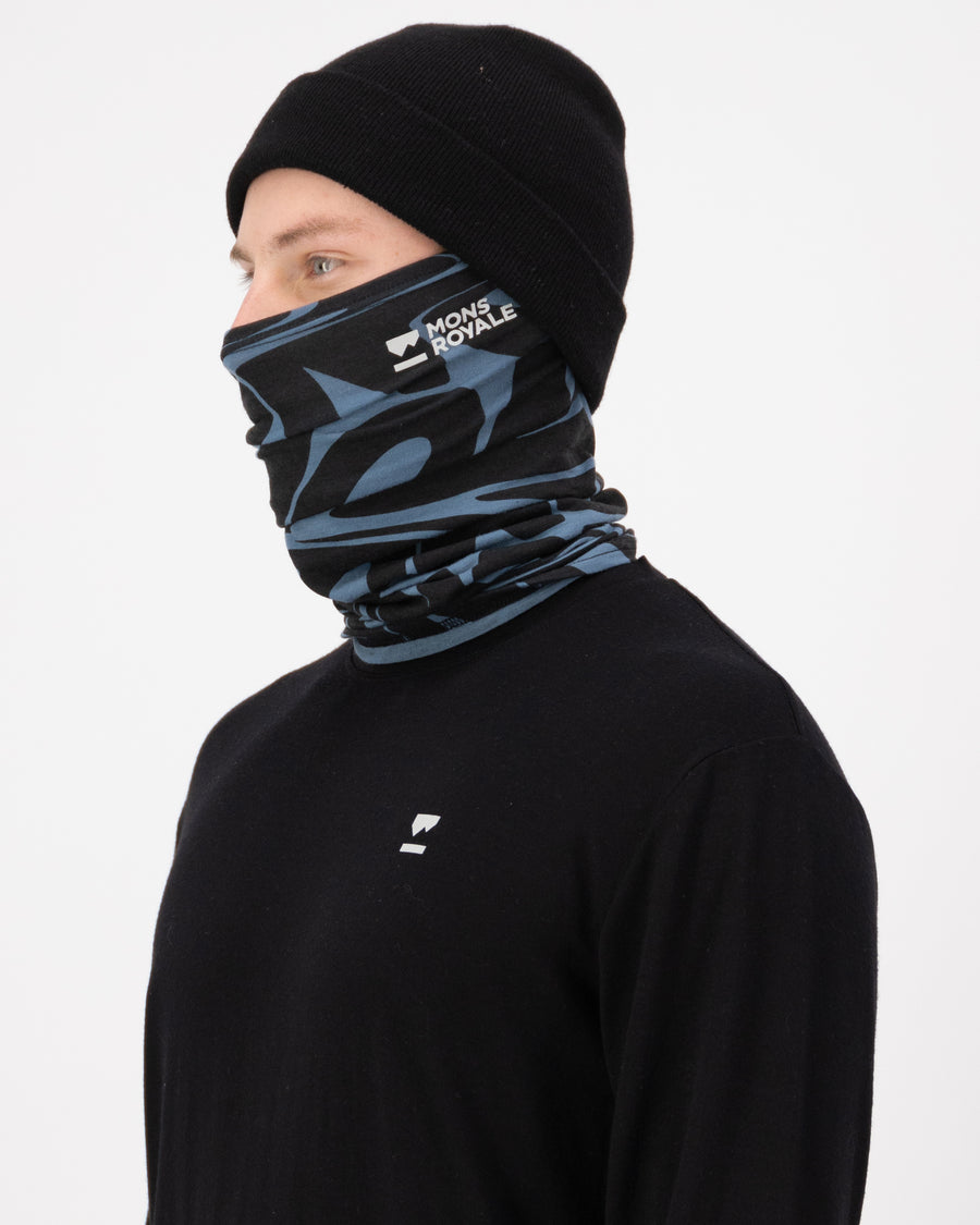 Mons Royale Unisex Daily Dose Merino Neckwarmer Lost Goblin side view