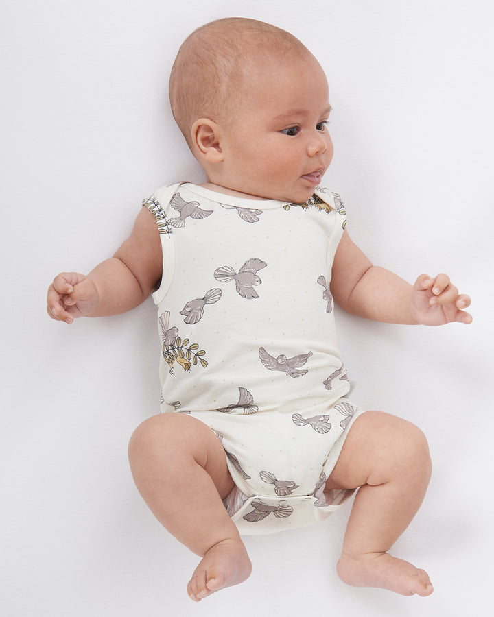 Singlet Bodysuit Fantail 3-6 Months