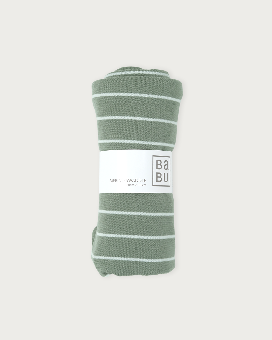 Merino Swaddle Wrap Sage Stripe