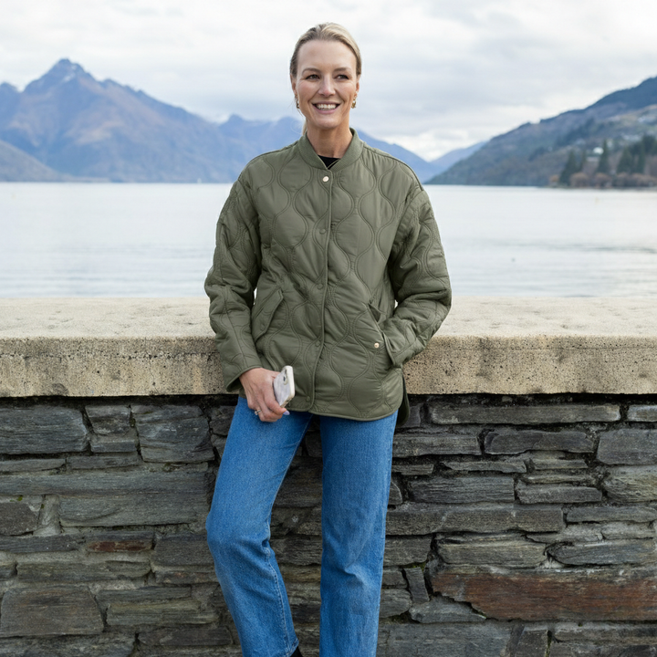 Moke | Talei Quilt Bomber - Olive