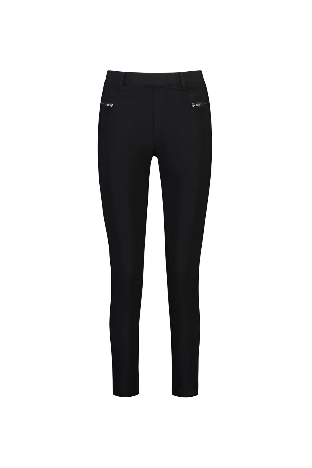 Vassalli I Black Skinny Leg Ankle Grazer Pull On - Just Pants