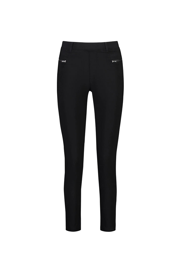 Vassalli I Black Skinny Leg Ankle Grazer Pull On - Just Pants