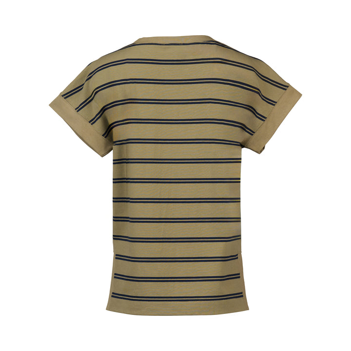 Vassalli | Drop Sleeve Top - Sage Stripe 3