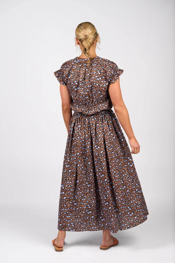 Vassalli Elastic Waist Maxi skirt Nala Back View