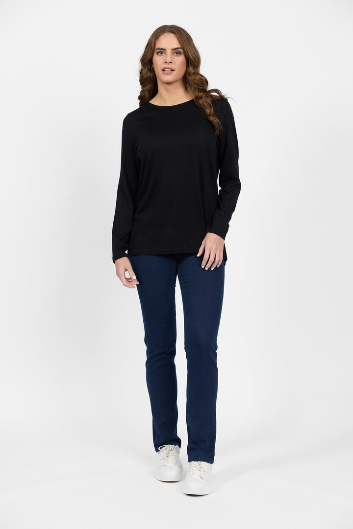 Vassalli Merino Long Sleeve with Back Button