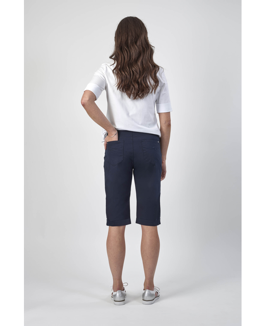 Vassalli | Poplin Straight Leg Short - Back View