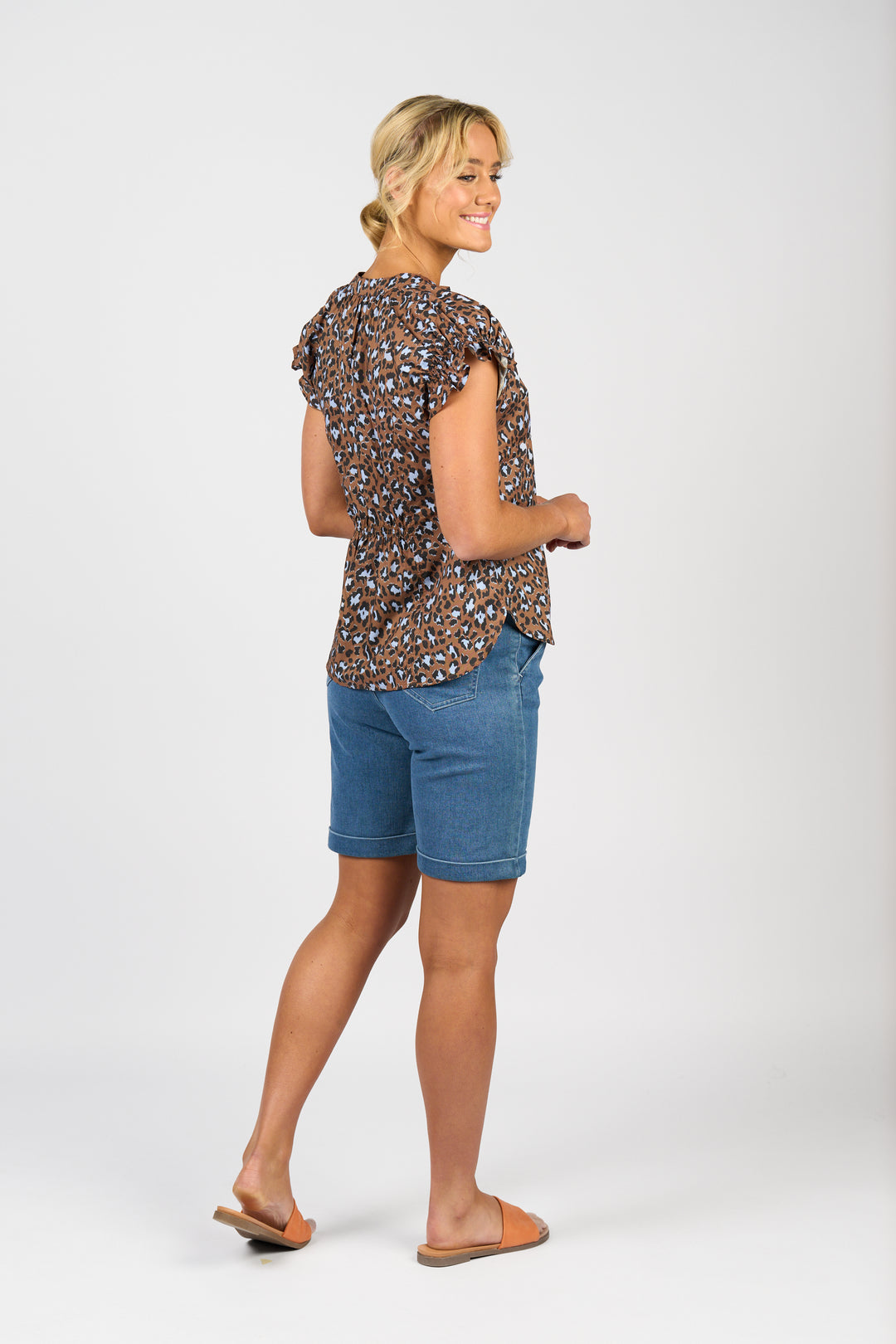 Vassalli Printed Drop Shoulder Top Nala - Side View