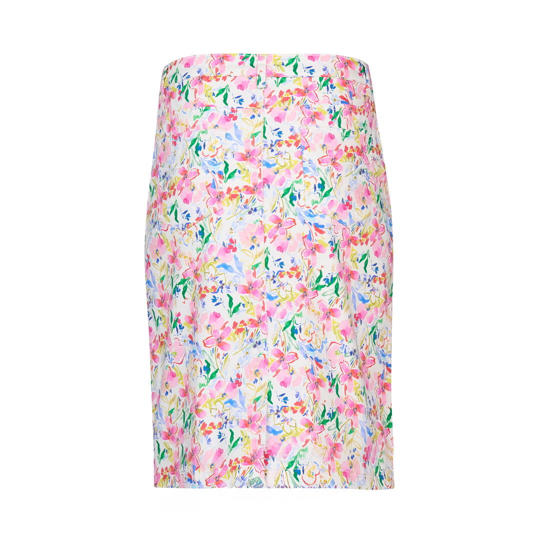 Vassalli | Printed Lightweight Skirt - Porto - Back View No Model