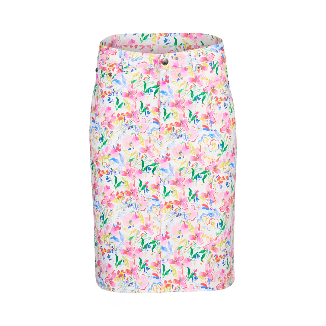 Vassalli | Printed Lightweight Skirt - Porto - Front View - No Model