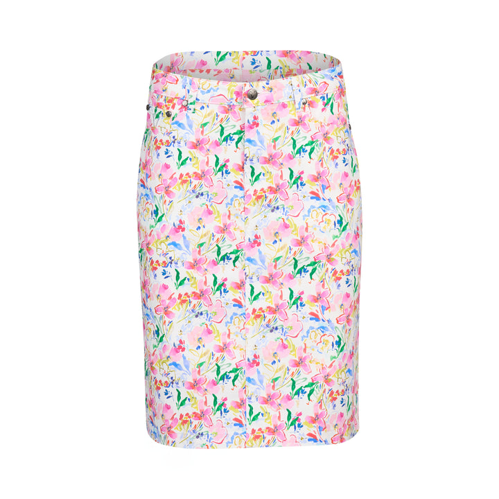 Vassalli | Printed Lightweight Skirt - Porto - Front View - No Model
