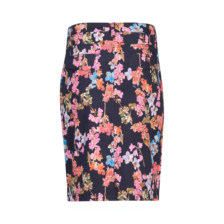 Vassalli Printed Lightweight Skirt Willa Back View - No Model