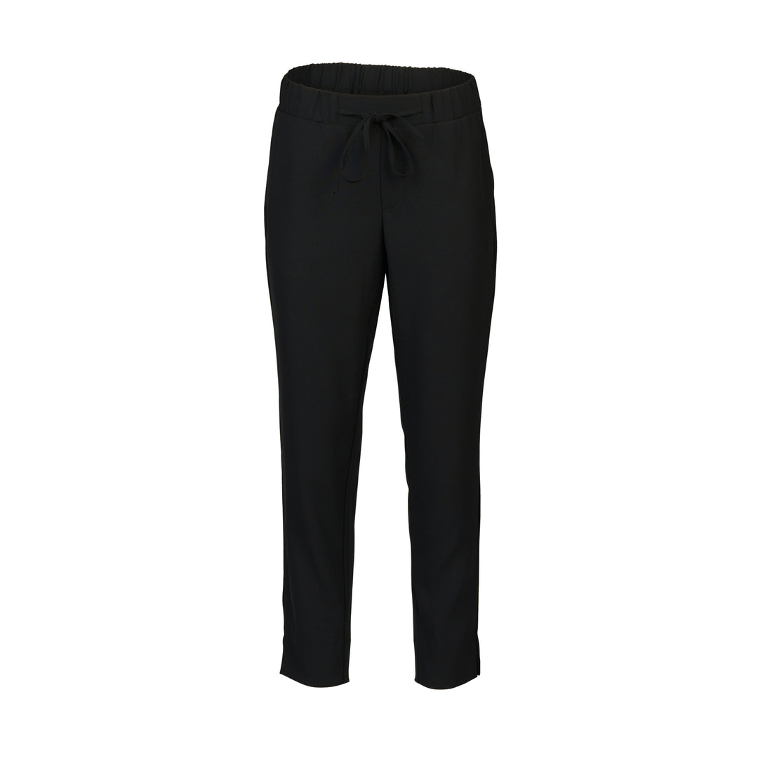 Vassalli Relaxed Leg Ankle Grazer Black - Just Pants - Front