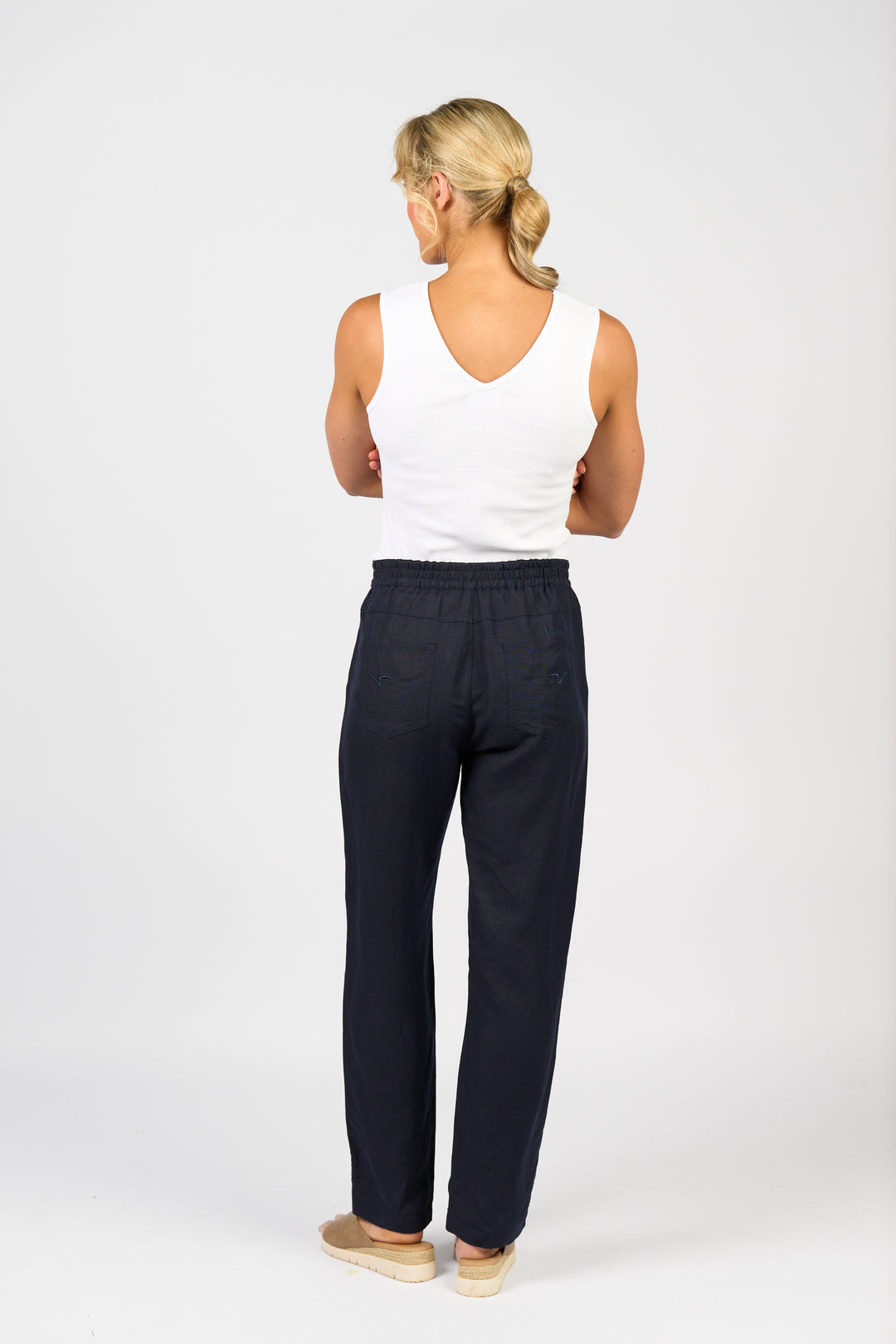 Vassalli Slim Leg Ankle Grazer Ink - Back View