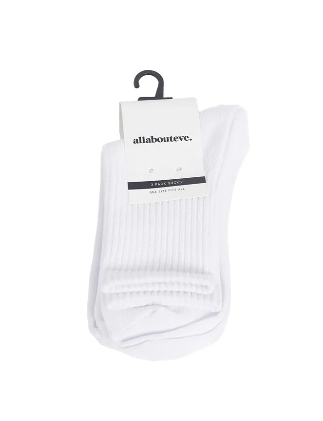 AAE Ankle Socks 3pk - White