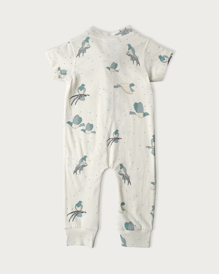 All-in-One Short Sleeve Bodysuit Kereru 0–3 Months