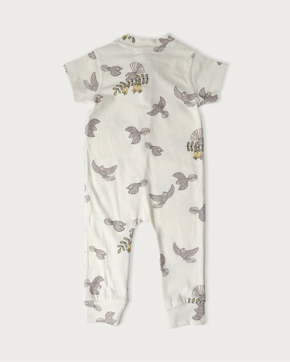 All-in-One Short Sleeve Bodysuit Fantail 0–3 Months