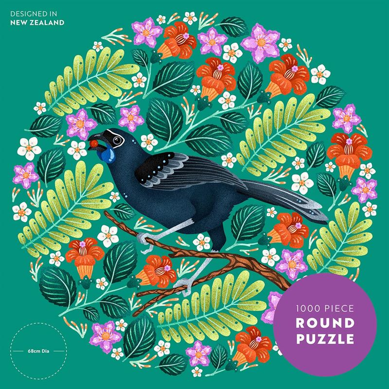 Kokako Round 1000 Piece Puzzle