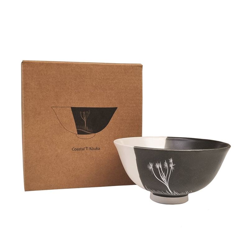 Bowl 11cm Ti Kouka Dipped White on Black