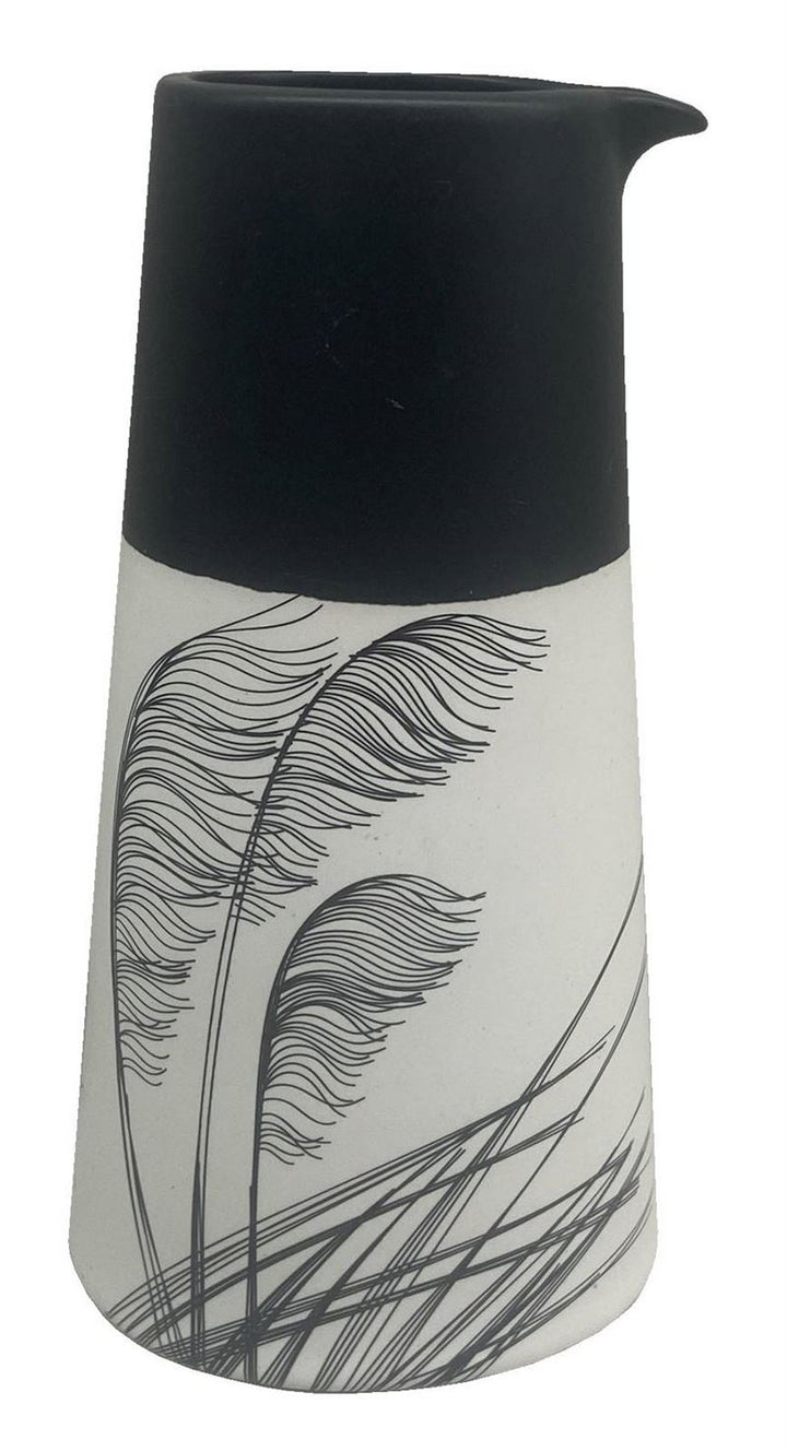 Jug Toetoe Black on White