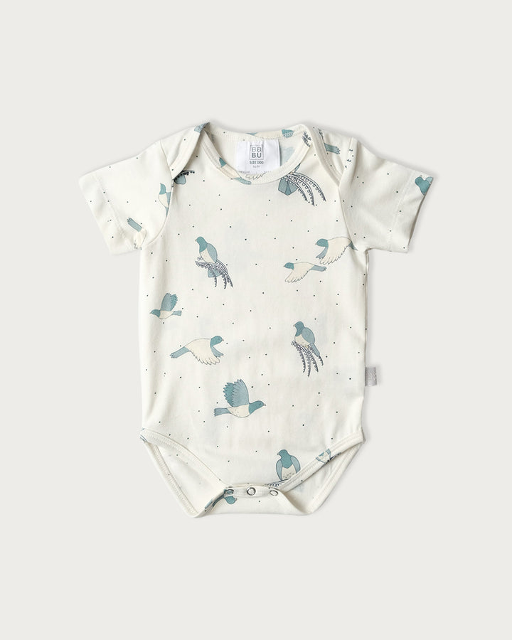 Short Sleeve Bodysuit Kererū 6-12 Months