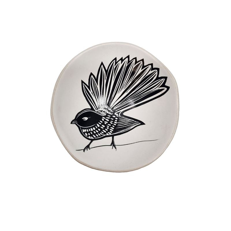 Bowl 7cm Piwakawaka Black and White